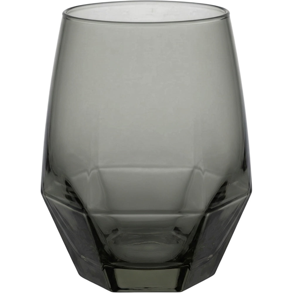 Thwgd Six-Facet Base Stemless Wine Glass 16 oz Smoke Gray - Product view