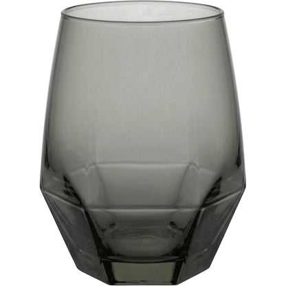 Thwgd Six-Facet Base Stemless Wine Glass 16 oz Smoke Gray - Product view